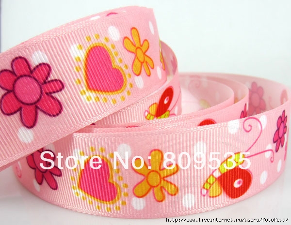 Free-Shipping-1-25mm-Printed-Snail-Flower-Heart-pattern-Grosgrain-Ribbon-25yards (600x465, 184Kb)