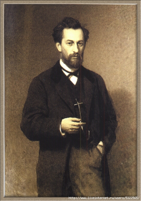 Portret peyzazhista M.K.Klodta. 1871 (490x700, 292Kb)