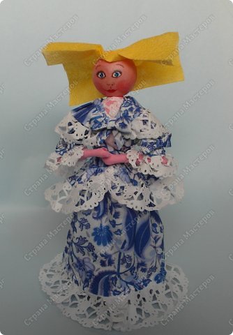 кукла из бумажных салфеток Мастер класс