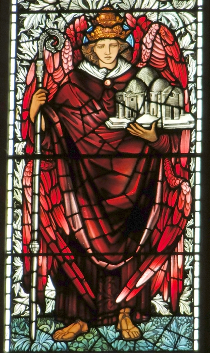 Torquay - St John Evangelist Church, West window - The Angelic Hierarchy_ Dominions (416x700, 292Kb)