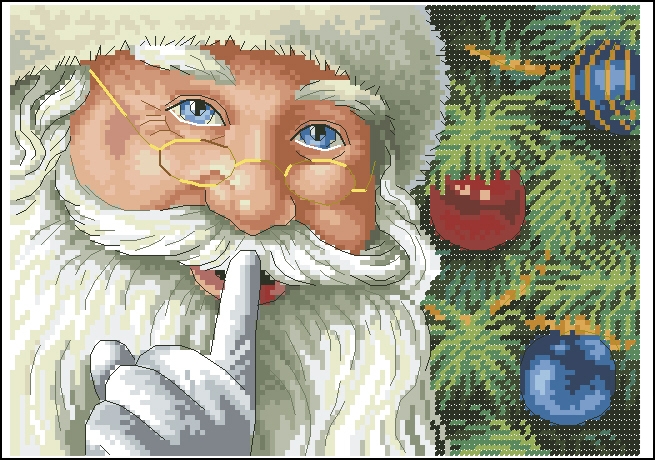 Dimensions Gold Collection 08799 Santa's Secret (655x460, 319Kb)