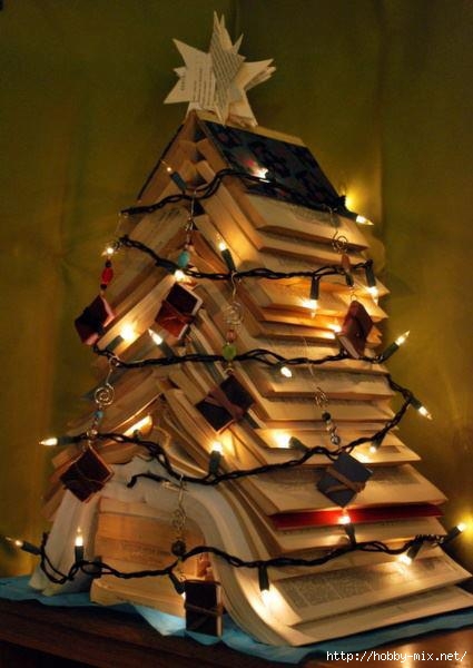 Alternative-Christmas-tree-ideas-tree-from-books-4 (425x600, 131Kb)
