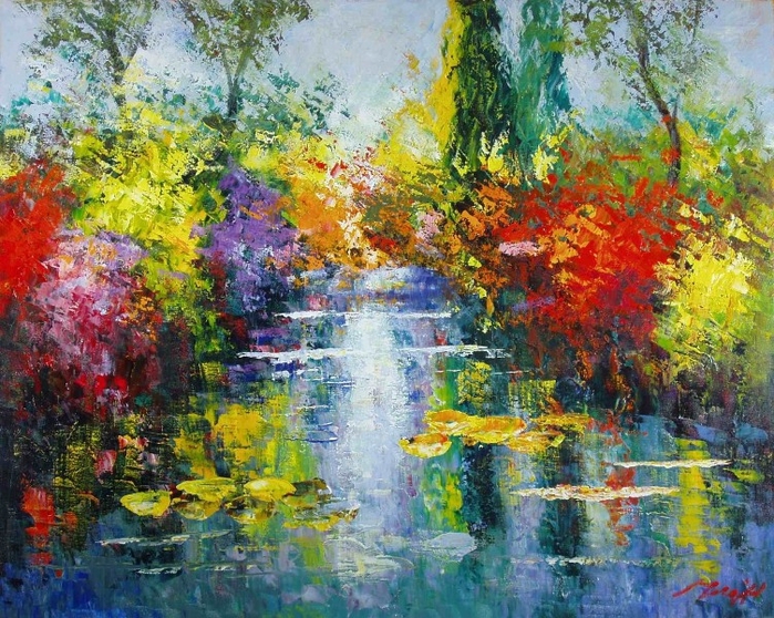 seerosenteich. Lily Pond (700x558, 403Kb)