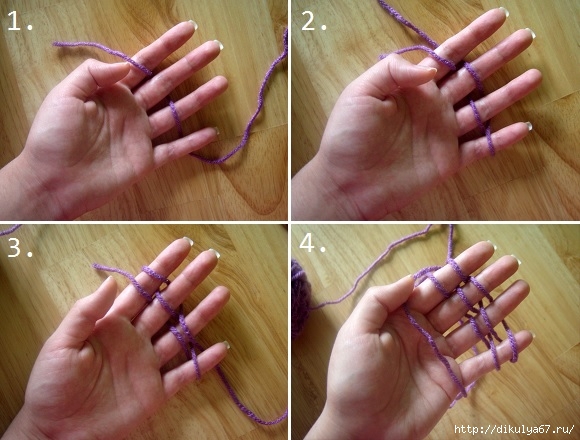 手指织围巾最简单织法图片