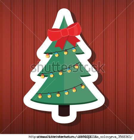stock-vector-vector-christmas-tree-on-wooden-background-159923111 (450x470, 108Kb)