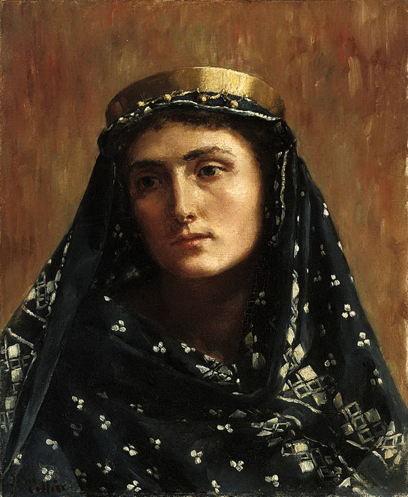 Portrait of  a  lady in eastern  dress (574x700, 119Kb)