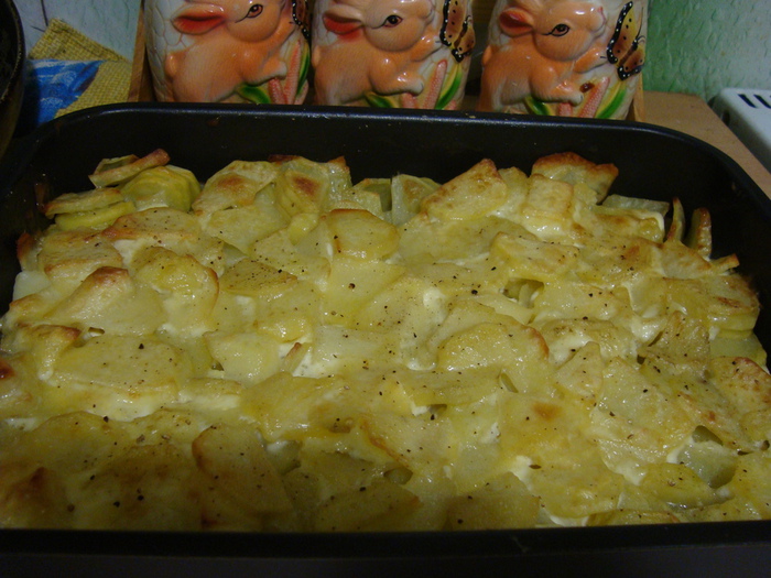 Картофель с курицей в духовке рецепт с фото на противне с майонезом и сыром