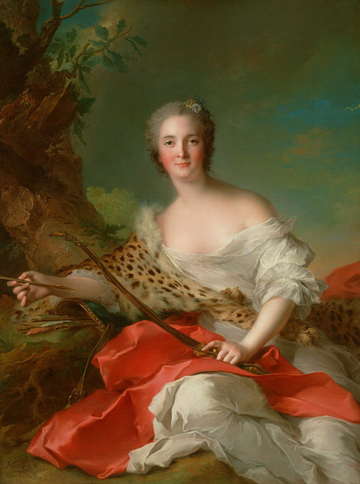 Жан-Марк Натье - Портрет Констанс-Габриэль-Magdeleine Bonnier де-ла-Mosson как Дианa 1742 (520x700, 77Kb)