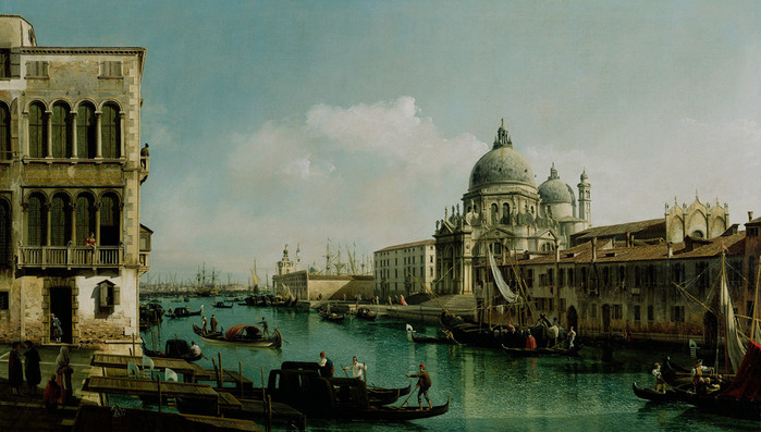 Бернардо Белотто Bellotto - Вид на Гранд-канал  и Dogana    1743 (700x397, 104Kb)