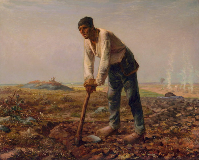 Жан-Франсуа Милле -  Человек с мотыгой    1860 - 1862 (700x563, 100Kb)