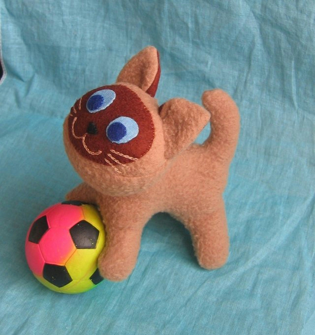 Игрушка для кошек Осьминог, ткань, 11 см