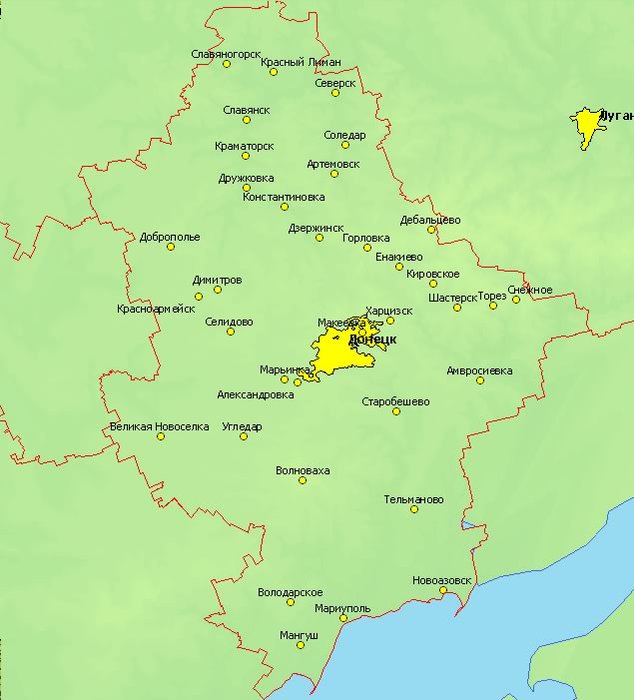 Город северск донецкая область карта