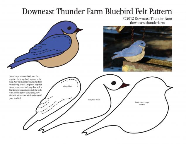 Птички из фетра: идеи и выкройки