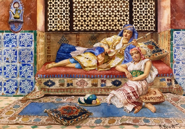 Harem Solg, date unknown, Watercolor and pencil on paperboard (638x446, 464Kb)