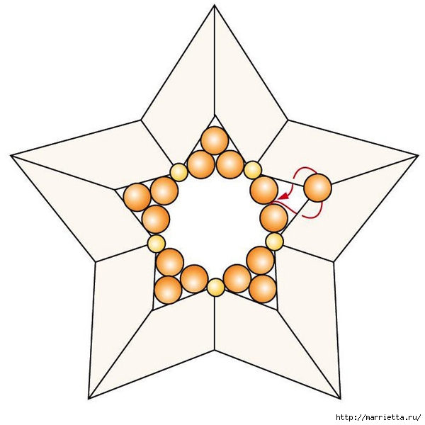 Рождественская звезда. Плетение в технике макраме (14) (600x600, 113Kb)