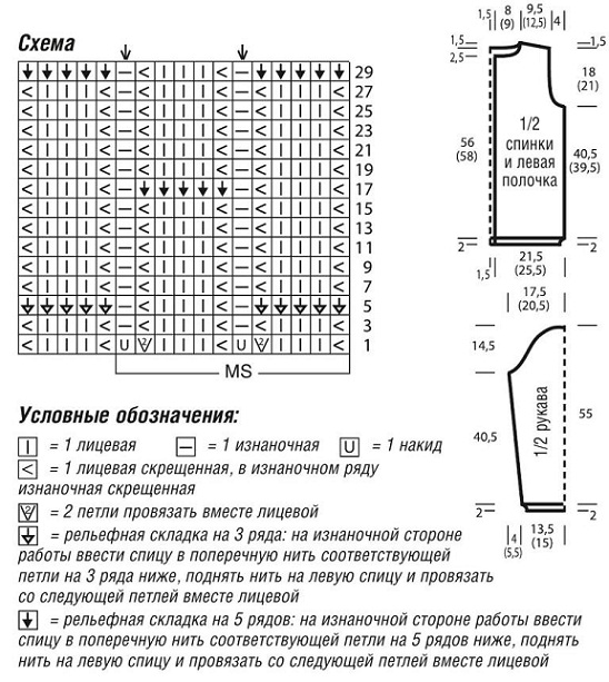 Мохеровый кардиган схема вязания