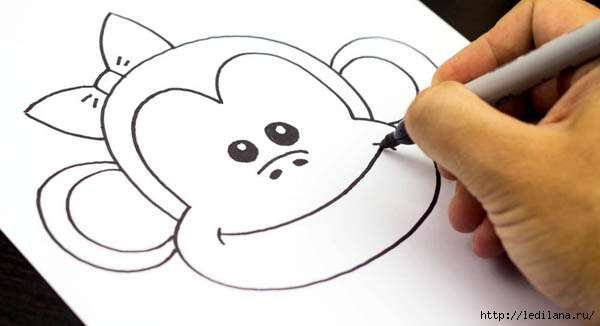 Рисунки обезьянки карандашом для детей (60 фото)