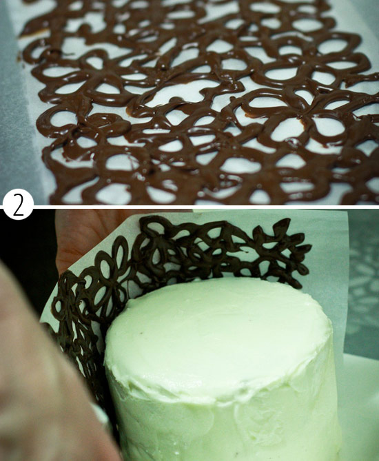 Рецепт: Украшения из шоколада для оформления тортов и пирожных | Шоколадные узоры.
