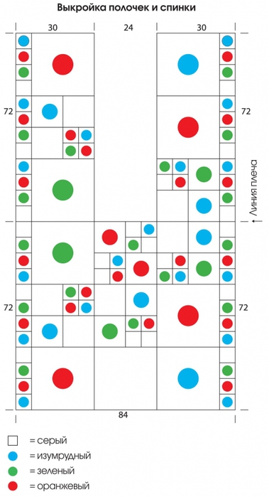 Схема кардигана из квадратов
