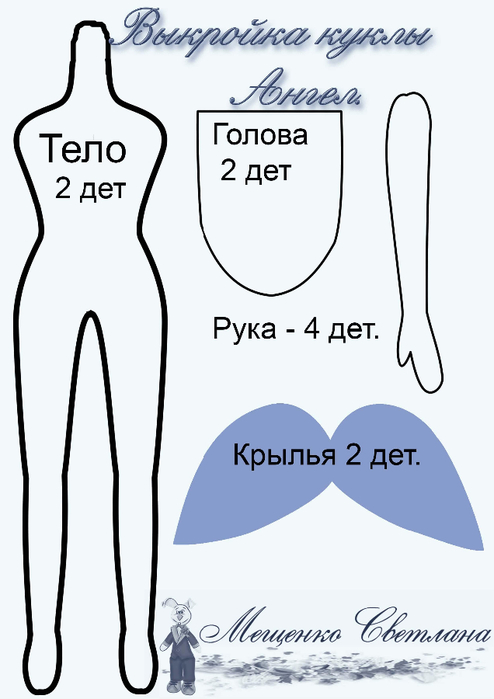 Схема куклы ангела