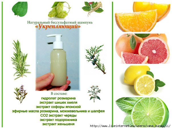 Натуральный бессульфатный шампунь ручной работы