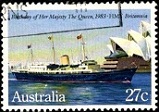 YtAU 821  Royal Yacht Britannia in front of Opera House, Sydney       1983 HMY Britannia (159x112, 13Kb)