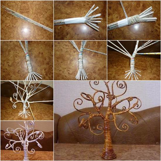 How-to-DIY-Decorative-Tree-from-Old-Newspaper (550x550, 284Kb)