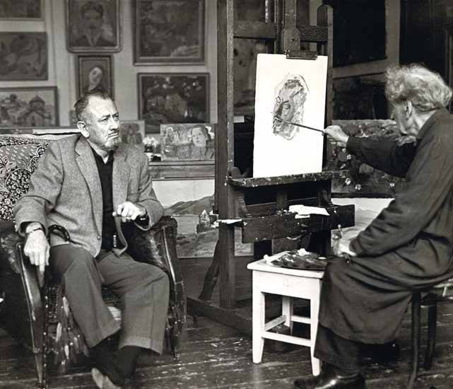 Мартирос Сарьян пишет портрет Джона Стейнбека. 1963 г. (641x550, 175Kb)