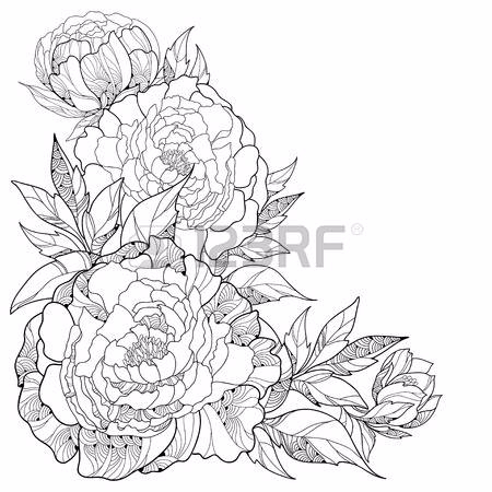 51572213-bouquet-with-ornate-peony-flower-and-leaves-isolated-on-white-background-floral-elements-in-contour- (450x450, 165Kb)