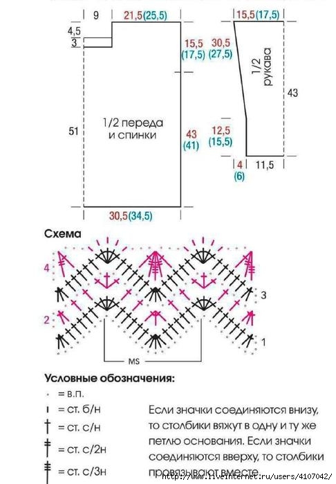 Кофта из секционной пряжи спицами схемы