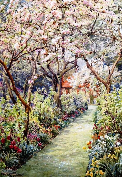 17 Beatrice Emma Parsons (1869-1955)  The Garden Path (483x700, 527Kb)