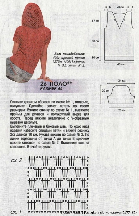 Кофта с капюшоном женская спицами схема и описание на молнии