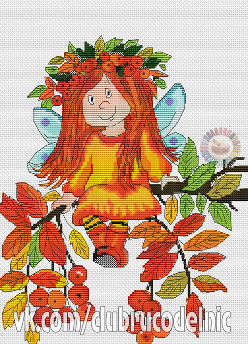 Autumn fairy (505x700, 585Kb)