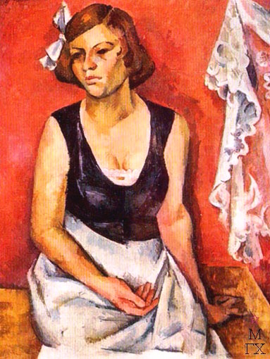 3 Портрет девушки (Женщина и кружево). 1921. (383x510, 229Kb)