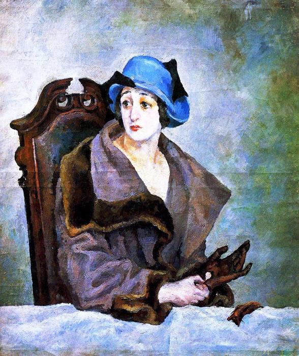 15 Александр Осмёркин «Женщина, снимающая перчатку 1924 (588x700, 602Kb)