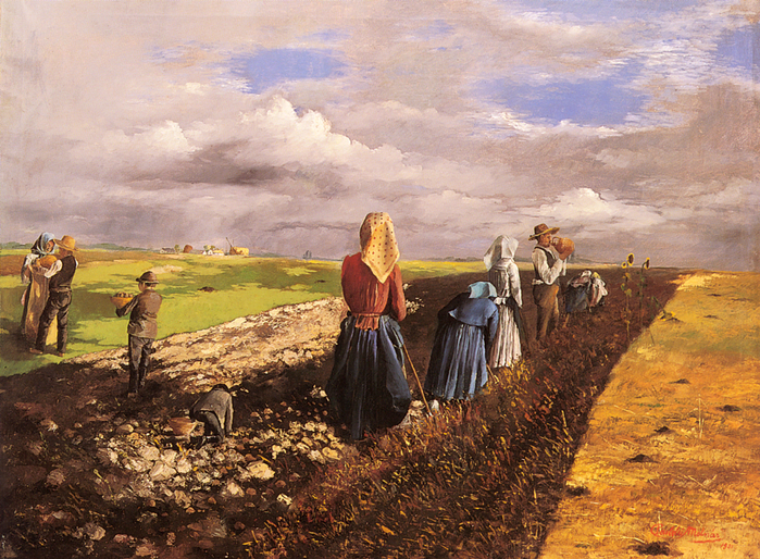 Pentelei Molnar, Janos (1878-1924) - The Patato Harvest (700x514, 613Kb)