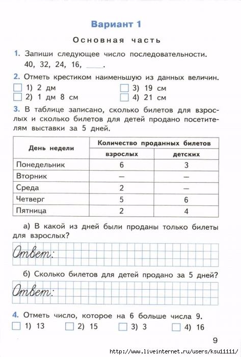 Итоговая аттестация. Математика итоговые контрольные работы 2 КЛАСС ...