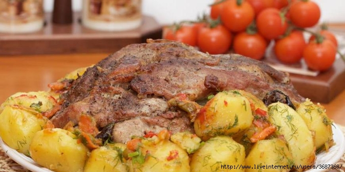 Запеченный картофель с мясом (700x350, 187Kb)