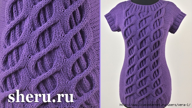 Вязание спицами пуловера Урок 55 часть 1 из 3 Knitting Pullover