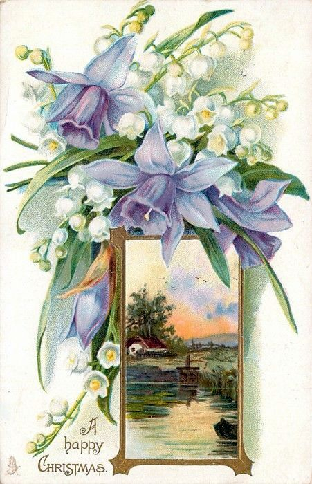 старая откр  Англия, нач.  ХХ века. Рождество (451x700, 349Kb)