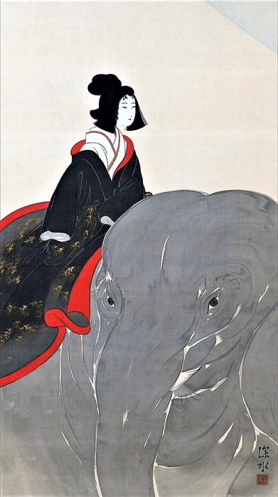  --   (The courtesan Eguchi no Kimi riding an elephant),  127  41.3,  ,   ,    ,  (391x700, 68Kb)