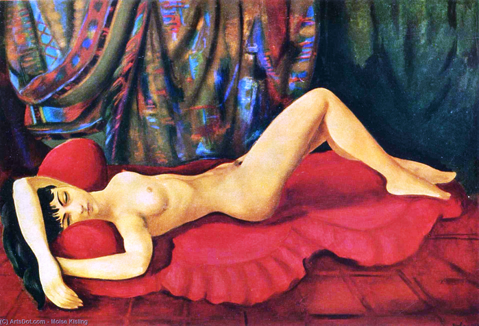 35  Moise_kisling-large_nude_josan_on_red_couch (700x476, 495Kb)