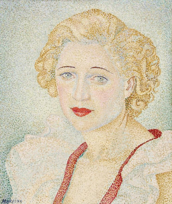Femme blonde de trois-quart (591x700, 541Kb)