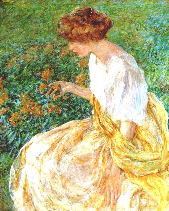 6 Reid_Robert_Lewis_The_Yellow_Flower_aka_The_Artist-s_Wife_in_the_Garden (560x700, 575Kb)