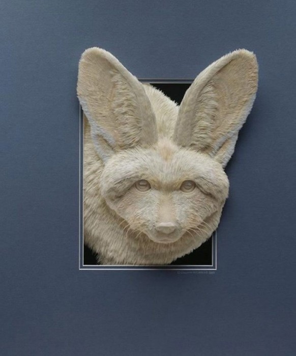 Келвин Николлс: бумажные 3D скульптуры животных и птиц