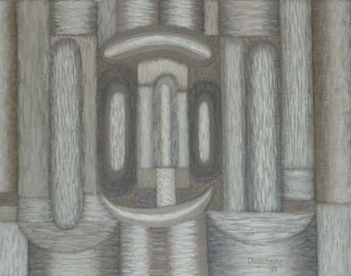 1951 Композиция. Х, м. 50 x 65 cm. Аукцион Christie's, 2007 (700x551, 86Kb)