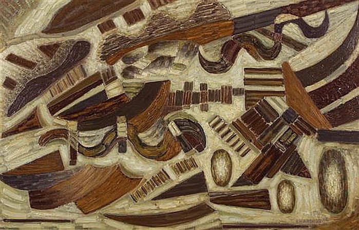 1958-1959 Композиция, навеянная септетом Бетховена № 20. Х, м. 60х92 см. (700x448, 142Kb)