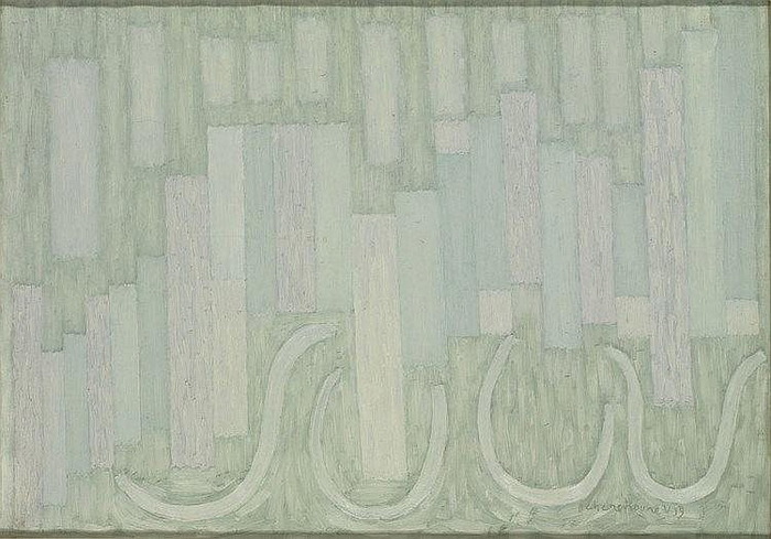 1959 Композиция, навеянная клавесином, вариация 17. Х, м. 46,5х65 см. (700x489, 114Kb)