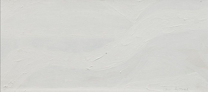 Composition blanche. Huile sur papier.  16,5 x 36 cm. (700x310, 43Kb)