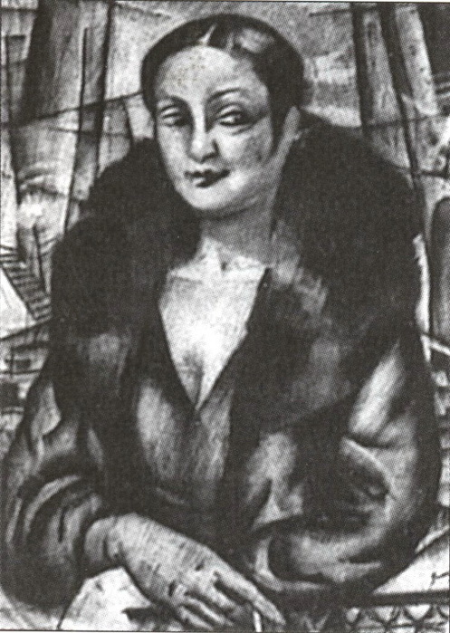 1922 Женский портрет. Бум, смеш. техн. 35х24 см. ЧС (497x700, 146Kb)